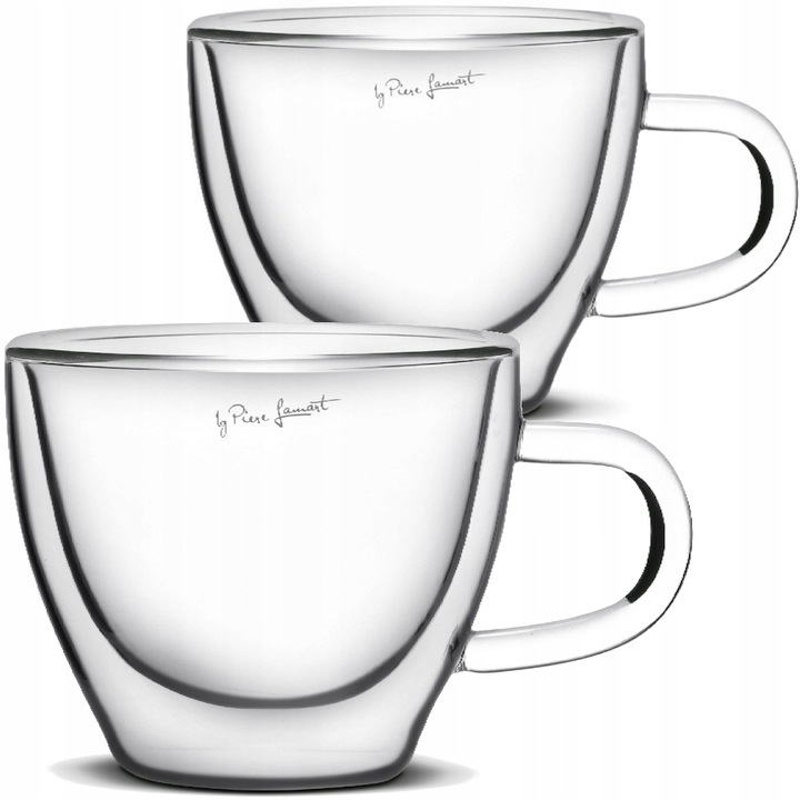 Szklanki z Uchem Termiczne do Cappucino Lamart LT9026 2szt 190ML