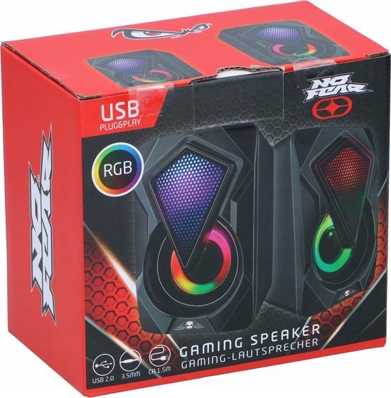 Głośniki no fear RGB USB plug&play