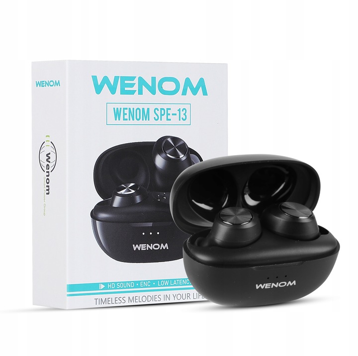 SŁUCHAWKI BEZPRZEWODOWE DOKANAŁOWE SPE-13 BLUETOOTH WODOODPORNE 2 mikrofony