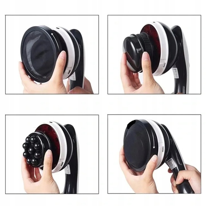 MASAŻER DO CIAŁA WYSZCZUPLAJĄCY ANTYCELLULITOWY PODGRZEWANY 8x KOŃCÓWEK 9w1