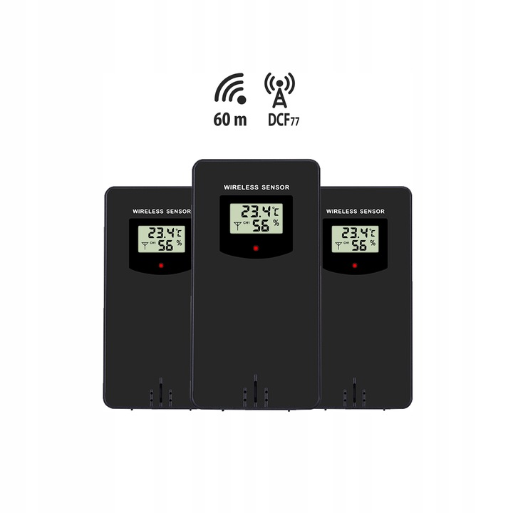 STACJA POGODOWA Z DCF METEO SP301 POGODYNKA HIGROMETR BAROMETR 3