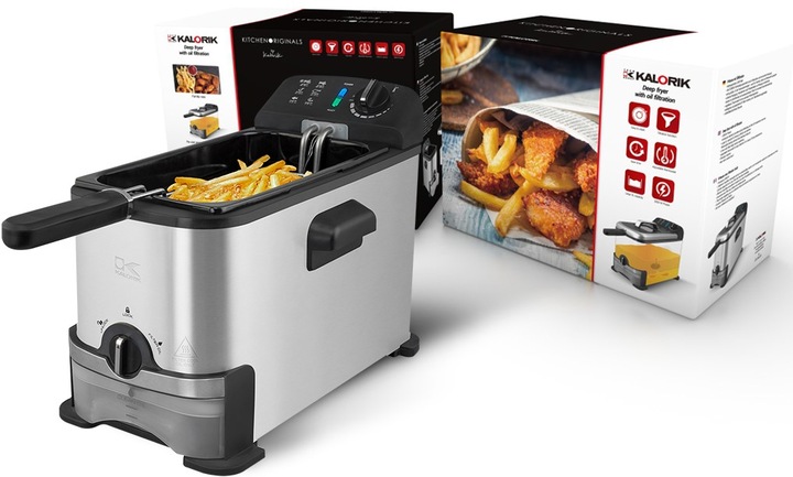 FRYTKOWNICA TRADYCYJNA OLEJOWA 3L FILTR OLEJU FRYTOWNICA TERMOSTAT