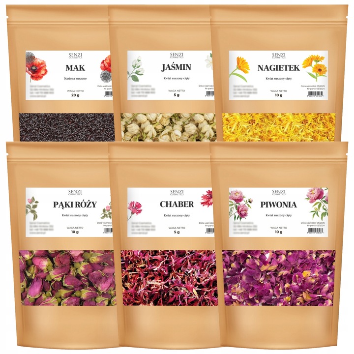 Czerwony Chaber Nagietek Pąki Róży Zestaw Suszy Do Mydła Świec 6szt