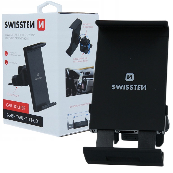 Uchwyt do CD do telefonu tabletu 10" SWISSTEN