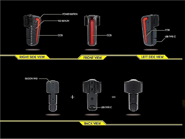 Lampka rowerowa tylna MOON CERBERUS 150lm