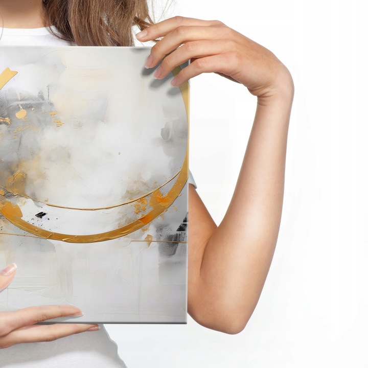 OBRAZ NA PŁÓTNIE NA ŚCIANĘ DO SALONU SYPIALNI MALOWANA ABSTRAKCJA