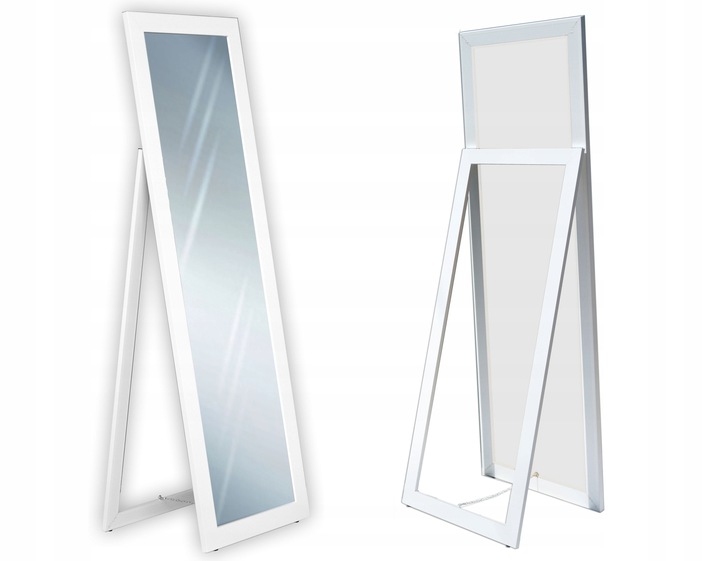 DUŻE Lustro w ramie STOJĄCE 170x50 BIAŁE