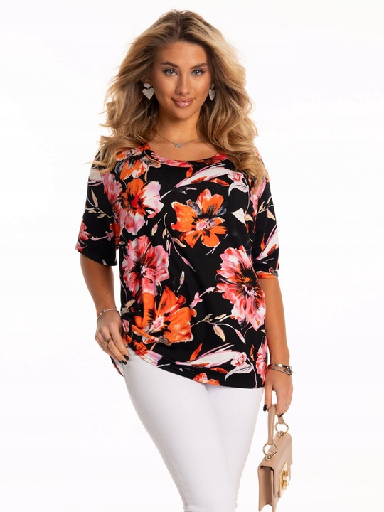 Modna Wygodna Piękna Luźna BLUZKA DAMSKA Plus Size Dużo Rozmiarów