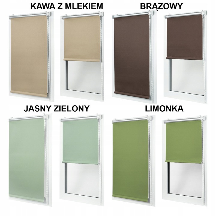 ROLETA ROLETY ZACIEMNIAJĄCA BLACKOUT 65x150 CM NA WYMIAR TERMO TERMICZNA