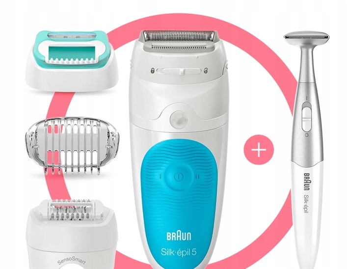 Depilator Damski Braun Silk-épil 5 5-810 na mokro na sucho GOLARKA TRYMER