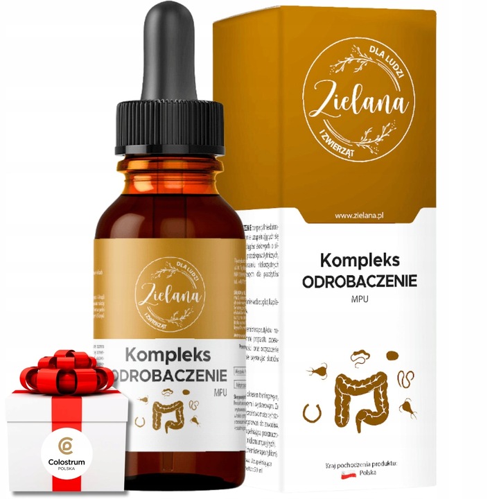 KOMPLEKS ZIOŁOWY Odrobaczanie 50 ml NATURALNE ZIOŁA MPU Oryginalny ZIELANA