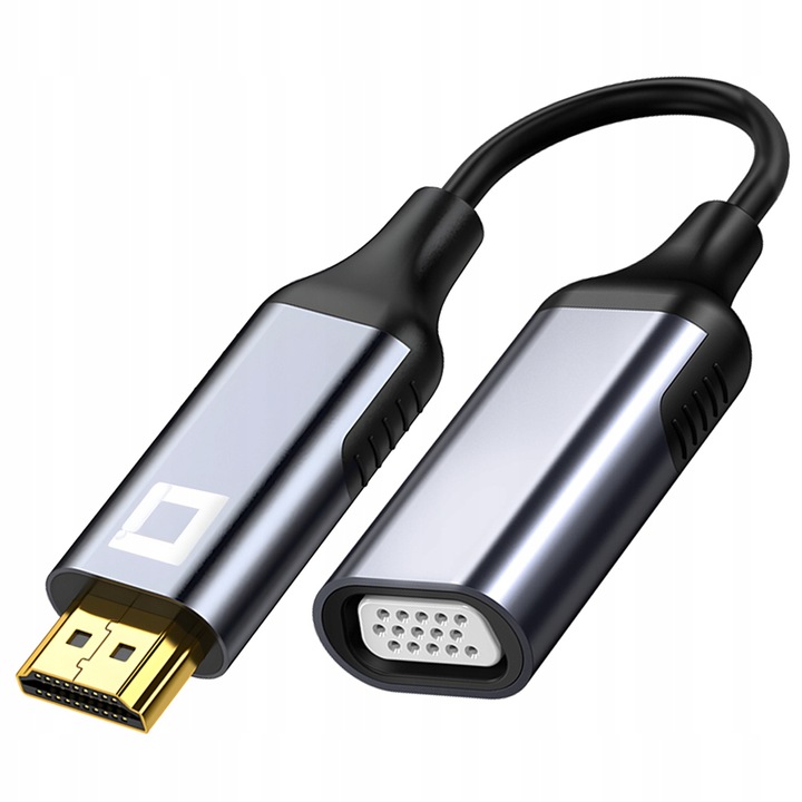 CO2 ADAPTER HDMI DO VGA KABEL PRZEJŚCIÓWKA KONWERTER FULL HD 1080P 60HZ