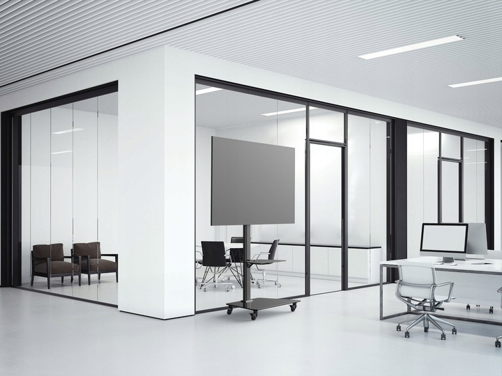 Stojak podlogowy TV na kółkach mobilny 32 40 43 48 50 55 58 65 cali