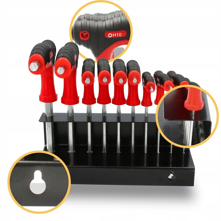 10x KLUCZE IMBUSOWE HEX IMBUSY ZESTAW 2-10 mm Rowerowe Sześciokątne