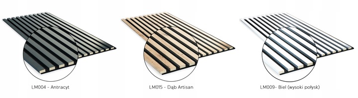 LAMELE NA PŁYCIE 46x275 ŚCIENNE PANELE AKUSTYCZNE DĄB NATURALNY WOTAN INNE