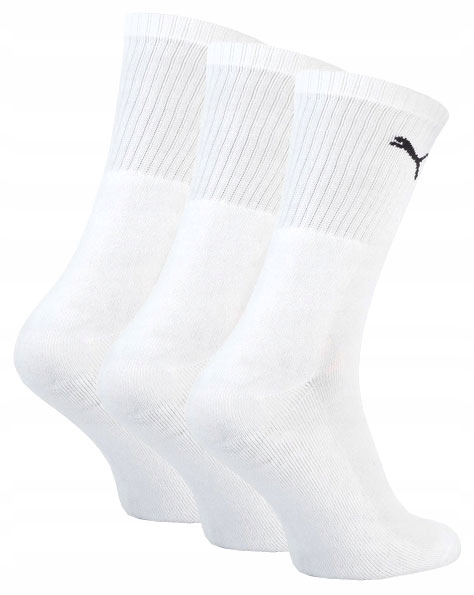 PUMA PREMIUM REGULAR CREW SKARPETY DŁUGIE BIAŁE 3-PAK 35/38
