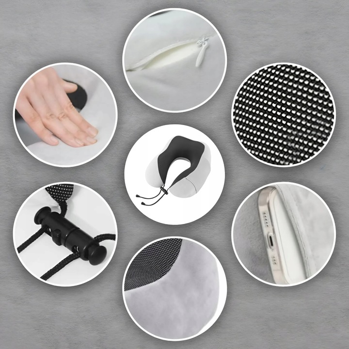 PODUSZKA PODRÓŻNA TURYSTYCZNA NA SZYJĘ ZAGŁÓWEK DO SAMOCHODU MEMORY