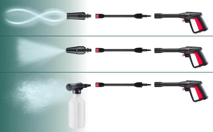 SAMOSSĄCA MYJKA CIŚNIENIOWA MOCNA POMPA 2000W TURBO DYSZA L6 ZWIJACZ