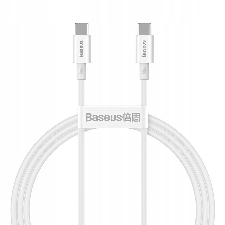 BASEUS MOCNY KABEL USB-C SZYBKIE ŁADOWANIE PRZEWÓD TYP-C PD 100W 5A QC 2M