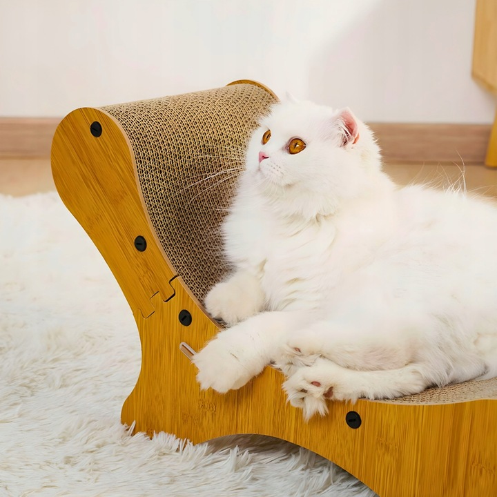 DRAPAK DLA KOTA LEŻAK LEGOWISKO TEKTUROWY KARTONOWY DUŻY NOWOCZESNY ZABAWKA