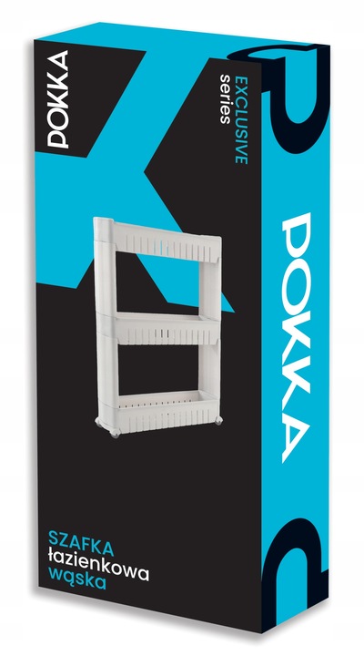 MOBILNA WĄSKA SZAFKA NA KÓŁKACH DO KUCHNI ŁAZIENKI