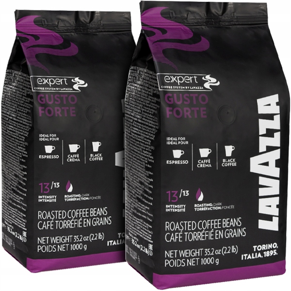 2 x Kawa ziarnista LAVAZZA EXPERT GUSTO FORTE 1kg + GRATIS videobook