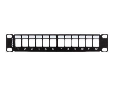 LANBERG patch panel blank 12 port 1U with organizer for keystone modules
