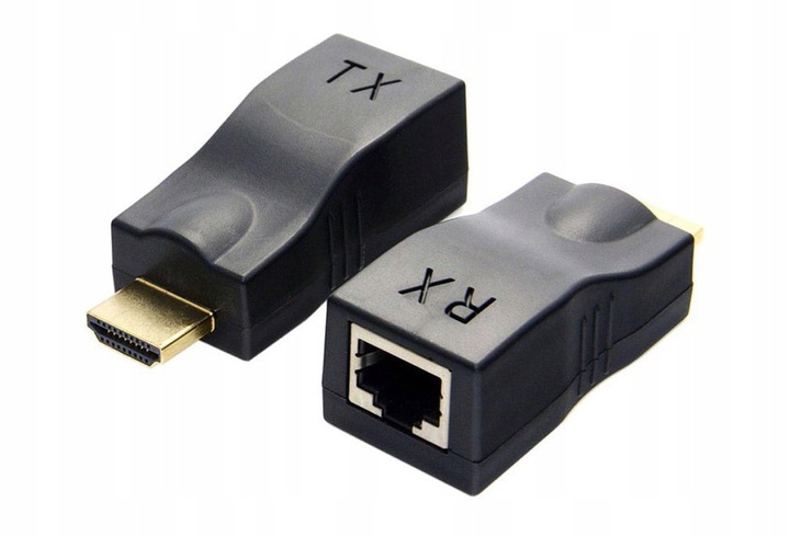 EXTENDER HDMI PRZEZ ZŁĄCZE RJ45 CAT 5E/6 30M 4K
