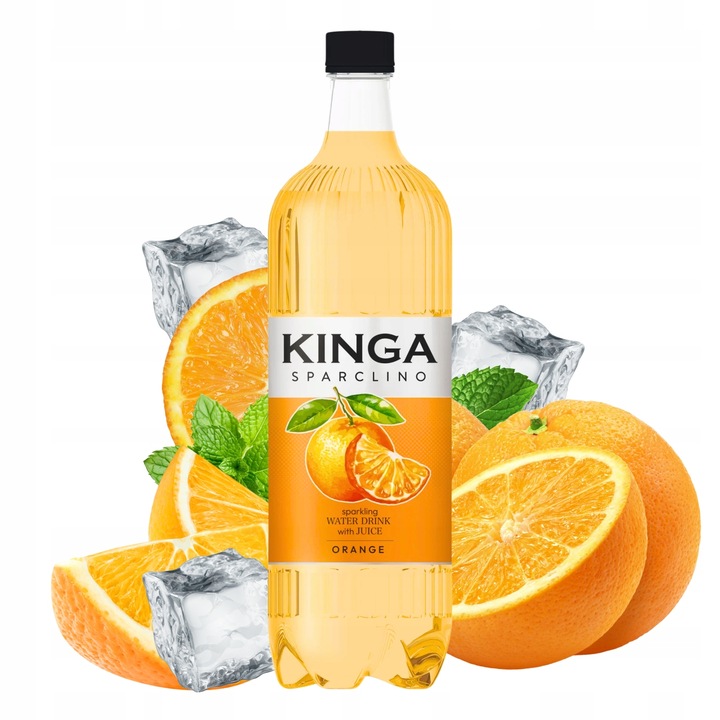 KINGA PIENIŃSKA SPARCLINO POMARAŃCZ Napój gazowany ORANGE PET 6x1L zgrzewka