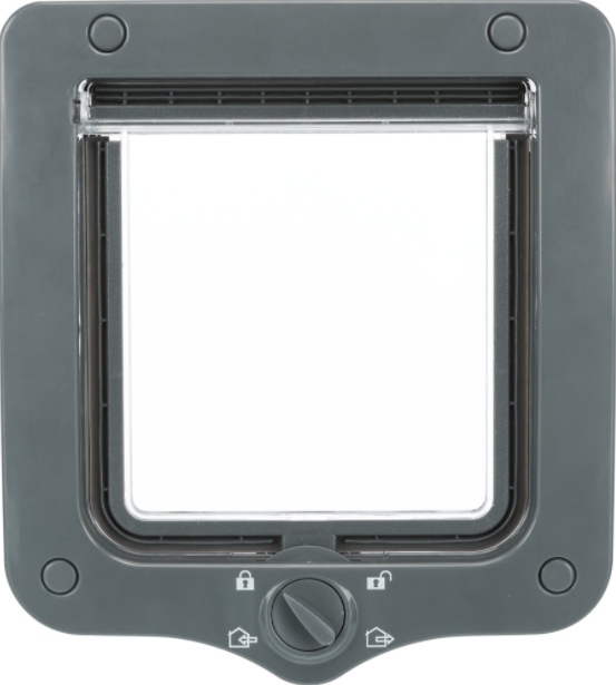 Drzwi klapka kota psa z tunelem Trixie 4-Way szare