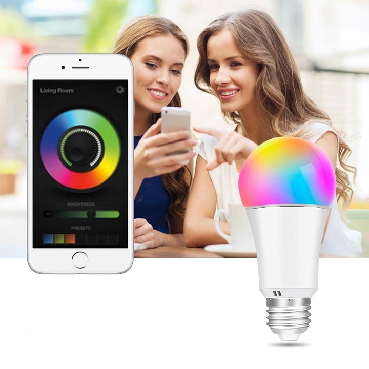 EDO Żarówka LED E27 14W 1400lm RGB + WW-CW WiFi TUYA SMART Inteligetna