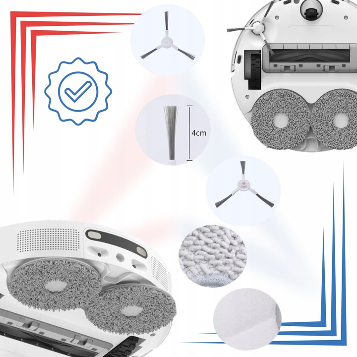 Zestaw do Xiaomi MI Robot Vacuum X10+ X20+ S10 Dreame L10 L10S zamienniki