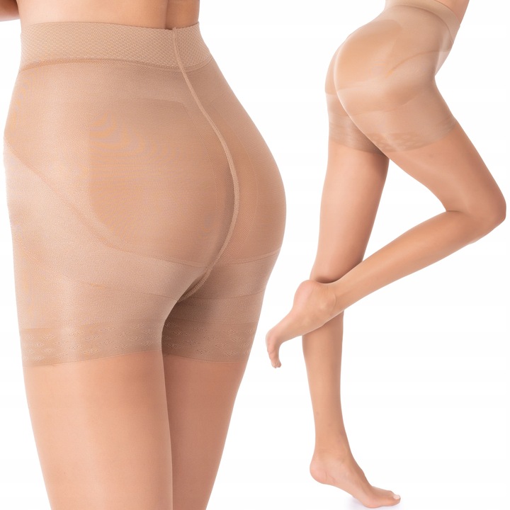 fenome Ekskluzywne Rajstopy PUSH UP 20 den Wyszczuplające Modelujące BEŻ