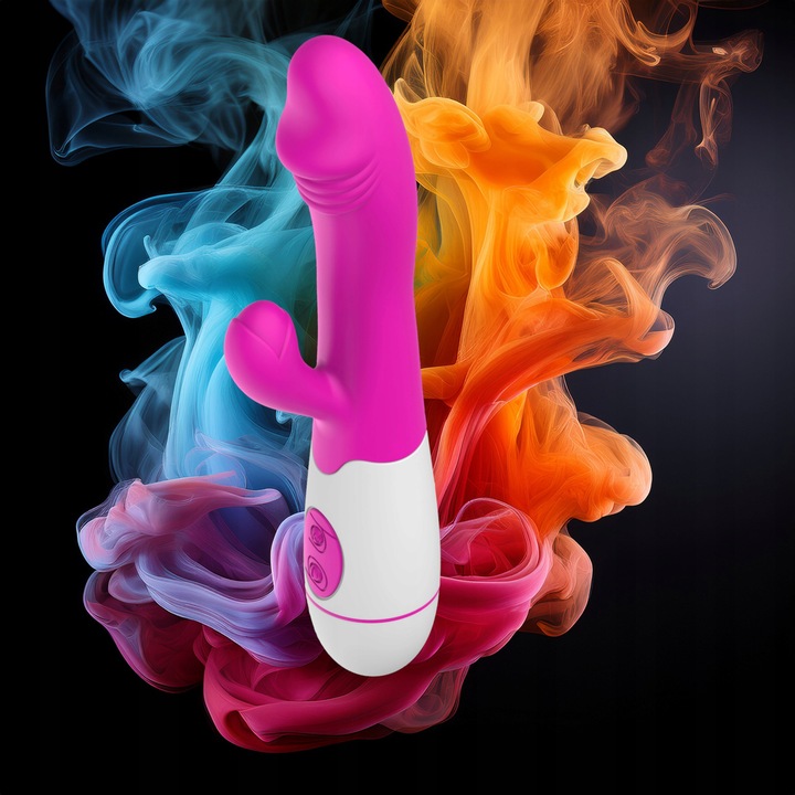 Wibrator Z Silikonu Medycznego Z Stymulatorem Łechtaczki 30 Trybów