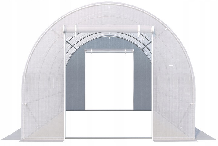Tunel ogrodowy foliowy biały szklarnia folia 3x2x2m 6 m² 2 wejścia