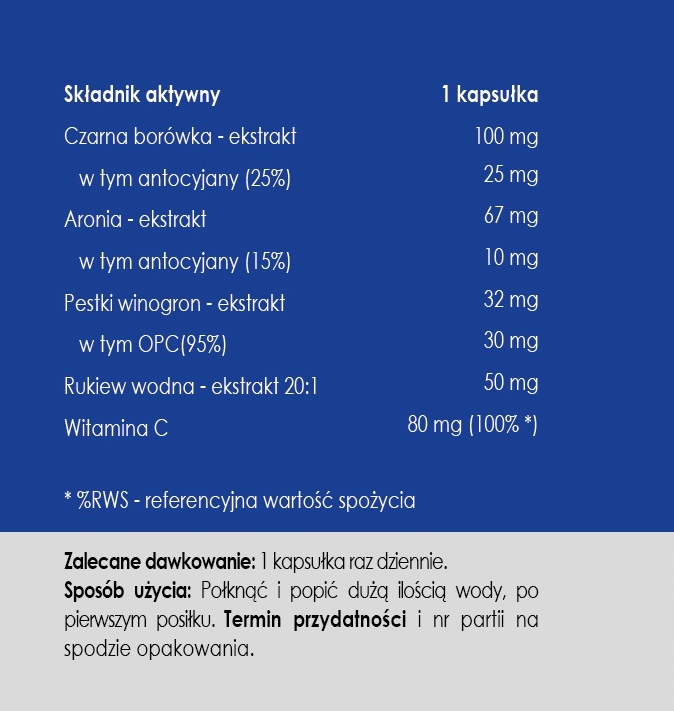 Panaseus Sokoli Wzrok 50kaps POPRAWA WZROKU