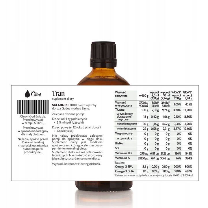 Olej z czarnuszki dla dzieci + Tran dla dzieci + syrop z jagody kamczackiej