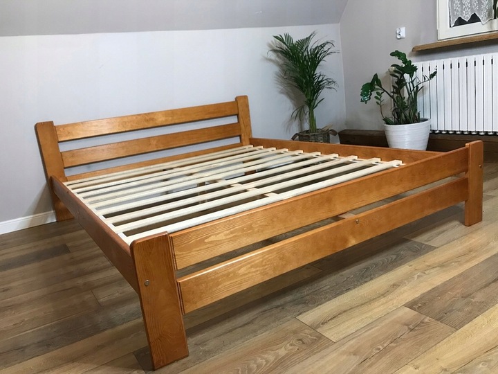 ŁÓŻKO drewniane 140x200 orzech,olcha, dąb, JAKOŚĆ