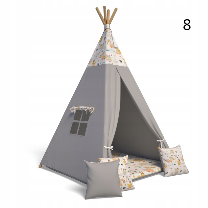 Namiot TiPi Wigwam + 3 szt poduszka + mata