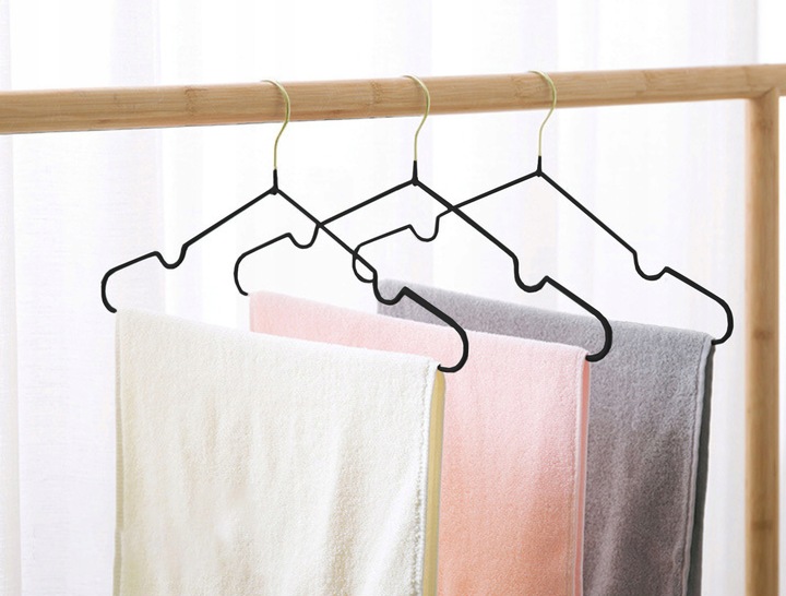 WIESZAKI NA UBRANIA UBRANIOWE WIESZAK DO SZAFY ODZIEŻOWE ZŁOTE 20 SZT