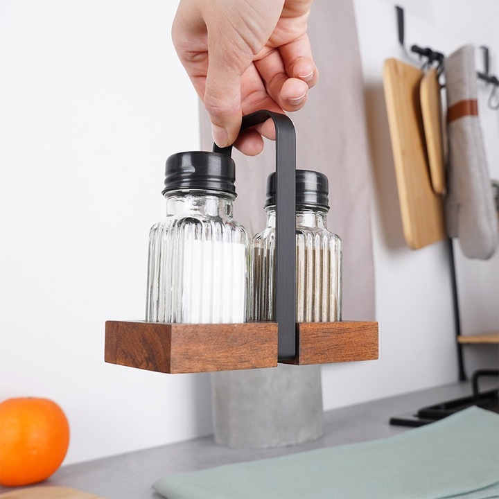 Przyprawnik SOLNICZKA PIEPRZNICZKA zestaw pojemniki do soli pieprzu