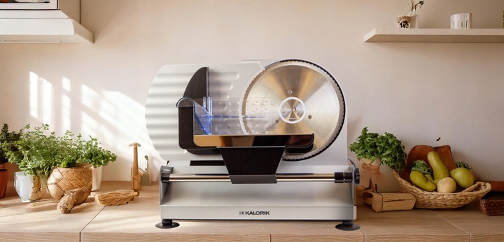 KRAJALNICA ELEKTRYCZNA METALOWA 200W Do CHLEBA szynki 2 WYMIENNE