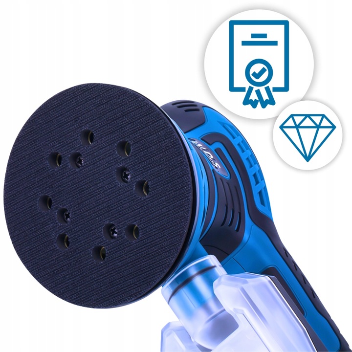 SZLIFIERKA MIMOŚRODOWA OSCYLACYJNA ELEKTRYCZNA DO DREWNA METALU 125MM