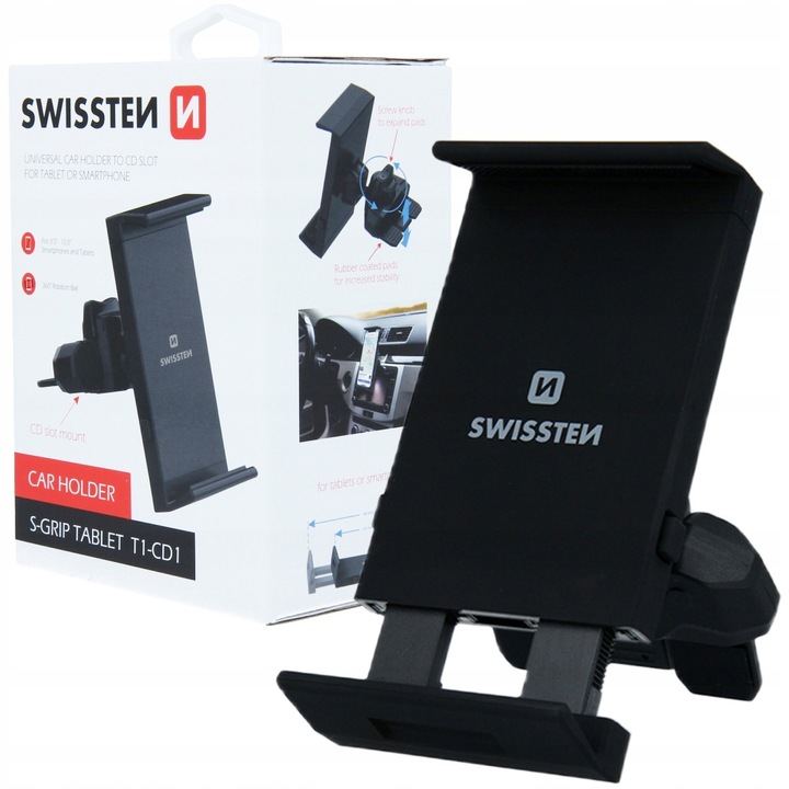 Uchwyt do CD do telefonu tabletu 10" SWISSTEN
