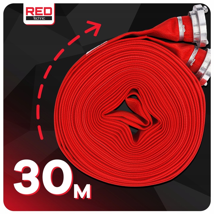 WĄŻ STRAŻACKI PARCIANY DO WODY SZAMBA SZYBKOZŁĄCZKA 2" 30 M 8 BAR