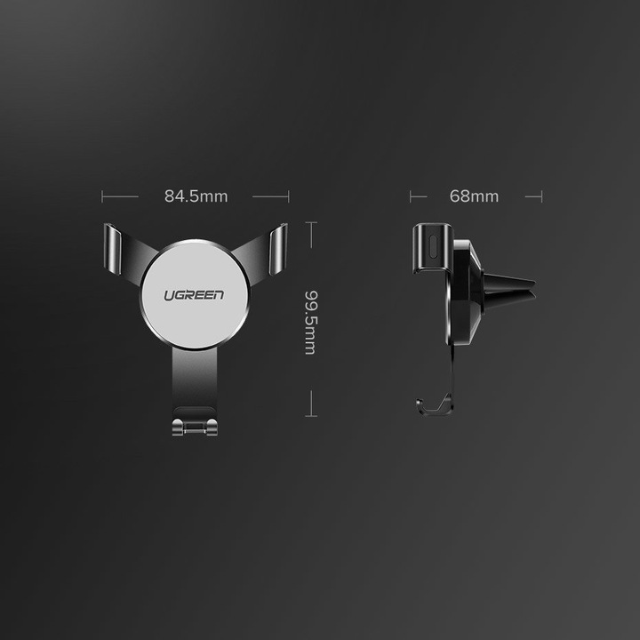 Ugreen samochodowy uchwyt na nawiew kratkę srebrny