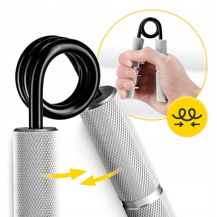 ŚCISKACZ DO RĄK DŁONI ANTYPOŚLIZGOWY TRENING DUŻY OPÓR DO 45 kg