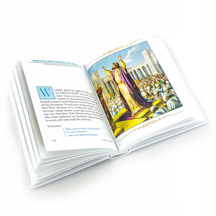 Biblia dla dzieci Prezent Chrzest Pamiątka Chrztu Komunii Nadruk na Okładce