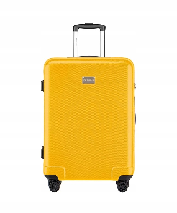 Walizka Średnia Podróżna Na Kółkach Policarbon PUCCINI Żółta PC029B 6C
