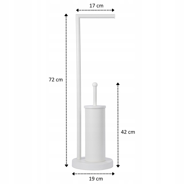 STOJAK uchwyt NA PAPIER TOALETOWY ze szczotką do wc elegancki praktyczny